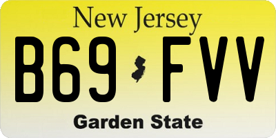 NJ license plate B69FVV
