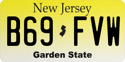 NJ license plate B69FVW