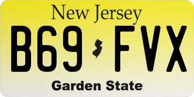 NJ license plate B69FVX