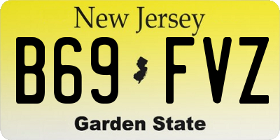 NJ license plate B69FVZ