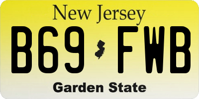 NJ license plate B69FWB
