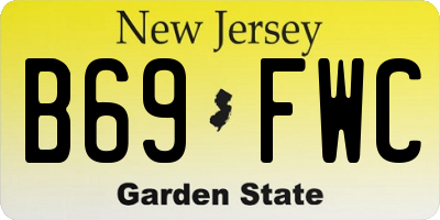NJ license plate B69FWC