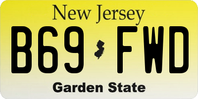 NJ license plate B69FWD