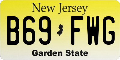 NJ license plate B69FWG