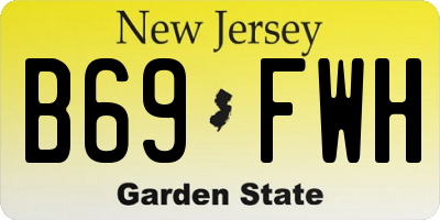 NJ license plate B69FWH