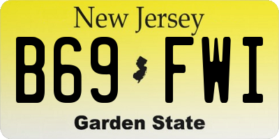 NJ license plate B69FWI