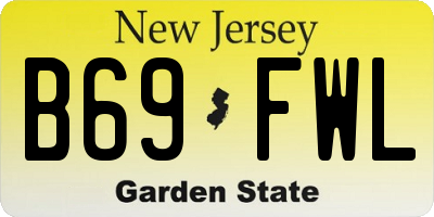 NJ license plate B69FWL