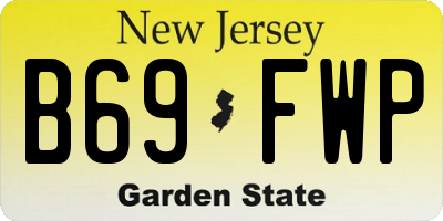 NJ license plate B69FWP