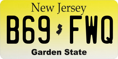NJ license plate B69FWQ