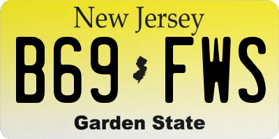 NJ license plate B69FWS