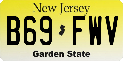 NJ license plate B69FWV