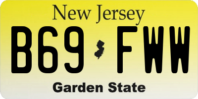 NJ license plate B69FWW