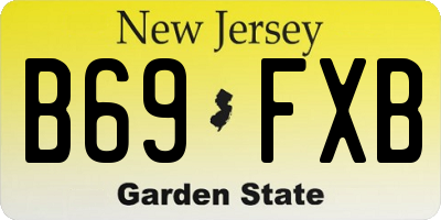 NJ license plate B69FXB