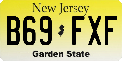 NJ license plate B69FXF