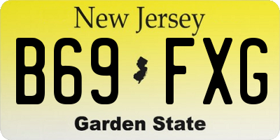 NJ license plate B69FXG