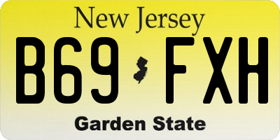 NJ license plate B69FXH