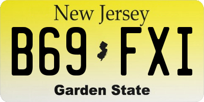 NJ license plate B69FXI