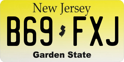 NJ license plate B69FXJ