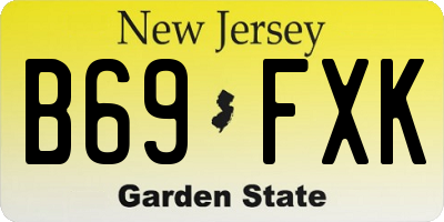 NJ license plate B69FXK