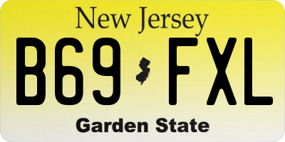 NJ license plate B69FXL