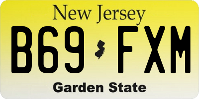 NJ license plate B69FXM