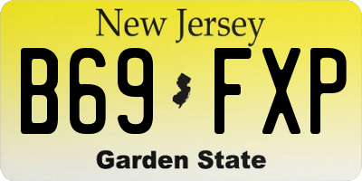 NJ license plate B69FXP