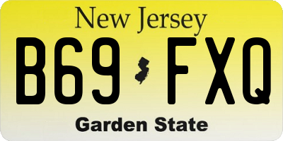 NJ license plate B69FXQ