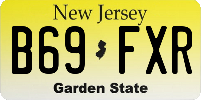 NJ license plate B69FXR