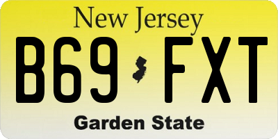 NJ license plate B69FXT