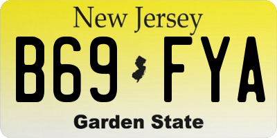 NJ license plate B69FYA