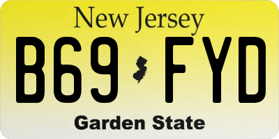 NJ license plate B69FYD