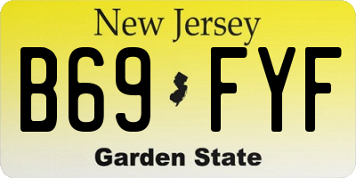 NJ license plate B69FYF
