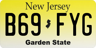 NJ license plate B69FYG