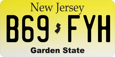 NJ license plate B69FYH
