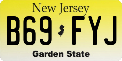 NJ license plate B69FYJ