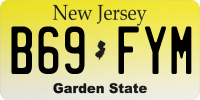 NJ license plate B69FYM