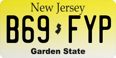 NJ license plate B69FYP