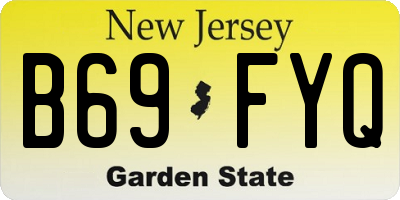 NJ license plate B69FYQ
