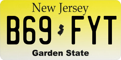 NJ license plate B69FYT