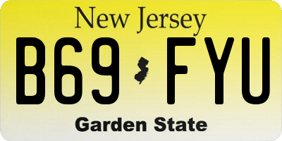 NJ license plate B69FYU