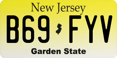 NJ license plate B69FYV