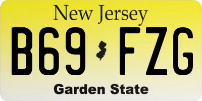 NJ license plate B69FZG