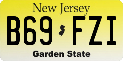 NJ license plate B69FZI