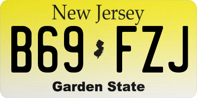 NJ license plate B69FZJ