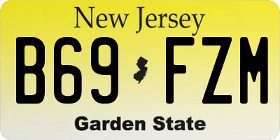 NJ license plate B69FZM