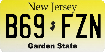 NJ license plate B69FZN