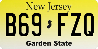 NJ license plate B69FZQ