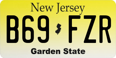 NJ license plate B69FZR