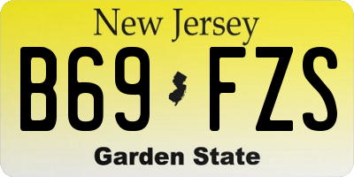 NJ license plate B69FZS