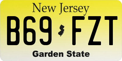 NJ license plate B69FZT